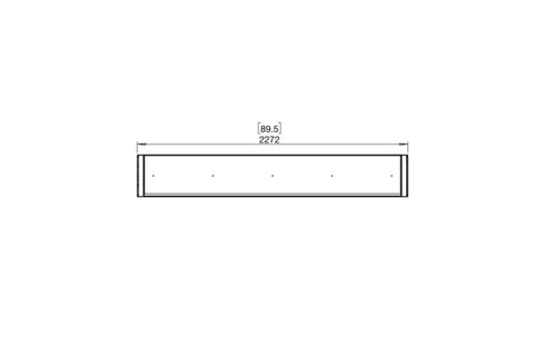 Ecosmart Fire Flex 86IL Island Fireplace Insert - Black Finish / Stainless Steel Burner - ESF.FX.86IL